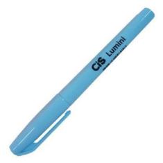 Pincel Marca Texto Azul Lumini Cis, Unico