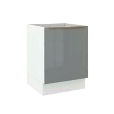 Balcão Madesa Lux 60cm 1 Porta Branco Cinza