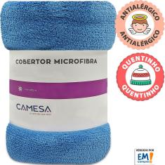 Manta Cobertor Casal 180x220cm Microfibra Soft Macia Fleece Camesa - Emcompre
