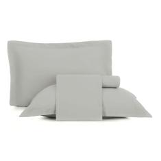 Jogo de Cama King 4 Peças Altenburg Toque Acetinado Cimento Queimado