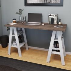 Escrivaninha MB 1034 Rústico/Branco