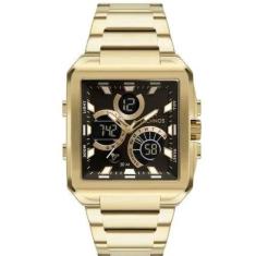 Relógio technos masculino digiana dourado BJ3940AA/1P