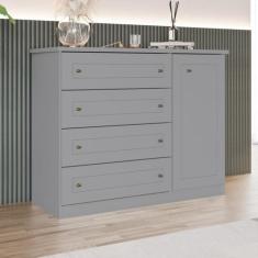 Cômoda Infantil 4 Gavetas 1 Porta Americano - Henn