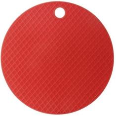 Descanso de Panela Redondo de Silicone Vermelho 20x20 cm - Mimo Style 