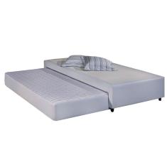 Cama Box Base c/Auxiliar Solteiro MH1453 Bordado White (88x188x32) - Herval