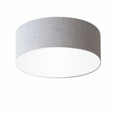 Plafon Cilíndrico Md-3014 Tecido 50x15 Bivolt Rústico Cinza