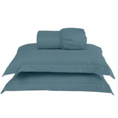 Jogo de Lençol Casal 3 Peças Percal 300 Fios Charme com Aba Americana 