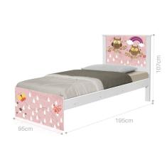 Cama Solteiro Barcelona Corujinhas e Borboleta