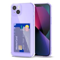 Svanove Capa carteira para iPhone 13 Mini com suporte para cartão, linda capa feminina transparente para cartão de crédito, capa de câmera rígida de borracha de silicone fina para mulheres e homens,