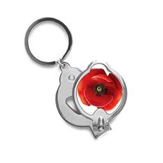 Cortador de unhas de milho grande, pintura de flor vermelha, cortador de aço inoxidável