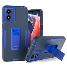 Asdsinfor Capa para Motorola G Play 2024 4G, capa traseira de policarbonato + TPU, suporte magnético, resistente, grau militar, híbrida, à prova de choque, capa protetora de corpo inteiro para Moto G