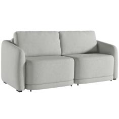 Sofá Cama para Sala de Estar 2 Lugares 216cm Montserrat K01 Linho Cinza - Lyam Decor