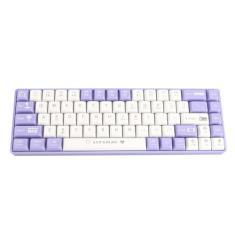 Teclado 65%, Teclado para Jogos 65% 68 Teclas Com Fio Mecânico Teclado para Jogos Hot Swappable Retroiluminação Dinâmica Interruptor Vermelho Teclado Mecânico para Dispositivos