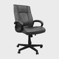 Cadeira de Escritório Presidente Giratória Estofada Altura Regulável Office Baza