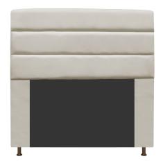 Cabeceira Estofada Turim 140cm Casal Suede Bege