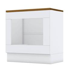 Balcão Forno De Embutir Americana Branco Com Tampo Para Cooktop Nature – Henn