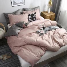 Jogo De Cama Casal Queen Rosé 7 Peças Edredom De 260X260Cm - Casa Da F