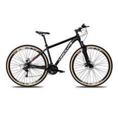 Bicicleta Aro 29 Absolute Nero 5 Alumínio 21v Freio a Disco Suspensão Dianteira Mtb Pneus c/ Faixa-Unissex