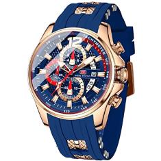 MINI FOCUS Relógio masculino jovem original esportivo de quartzo cronógrafo moda de silicone relógios