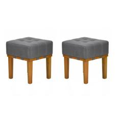 Kit 2 Puff Banquetas Para Sala Quadrado Apoio Para Os Pés 45 cm - Sann