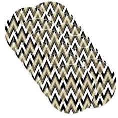 Sousplat Chevron Dourado - NSW, 12 Peças, Sem base