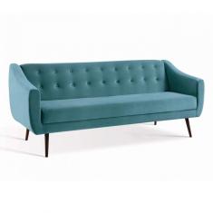Sofá Cama 3 Lugares Mimo Daf Mobiliário Azul