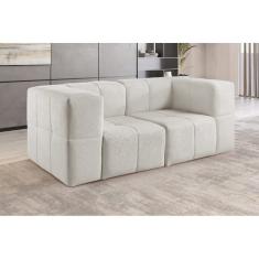 Sofá Modular Box 2 Lugares Bouclé Nude