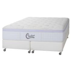 Cama Box King Castor Vitagel Euro One Face Pocket 193x203x59 + Box Cas
