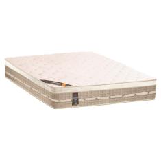 Colchão Casal Castor Premium com Euro Pillow e Molas Tecnopedic System 30x138x188 cm - Branco/Bege