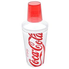 Coqueteleira Coca-Cola 450ml - Urban - Transparente / Vermelho
