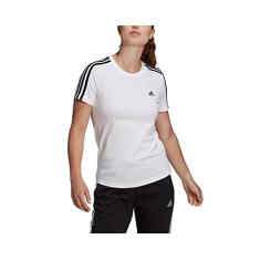 Camiseta Adidas Essentials Slim 3 Stripes Feminina