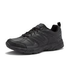 Avia Avi-Verge Tênis masculino - Cross Trainer Tênis masculino, Pickleball ou tênis de caminhada para homens, sapatos de corte de largura média ou extra larga tamanho 7 a 16, Jet Black/Castle Rock,