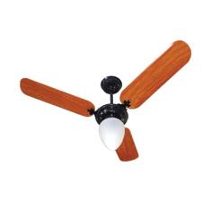 Venti-Delta Ventilador de Teto New Light Globo Pera 3 Pás Padrão Mogno 220 V C3V, 383275, 130 W, Preto