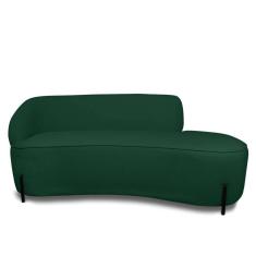 Sofá 3 Lugares Orgânico 180cm Pé Ferro Pto Morgan Bouclê Verde L01 - D`Rossi