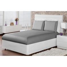 Jogo De Lençol King 3 Peças Com Elástico Cor Cinza - Shopping Home, 10