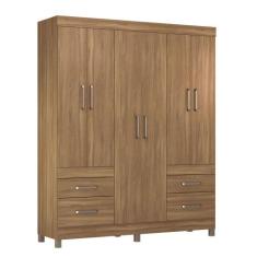Guarda Roupa Casal 6 Portas Poema 64400 Amêndola Touch Demóbile