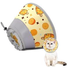 GoGoPaw Coleira de cone de gato macia para parar de lamber, ajustável, dobrável, cones de gatinho leves após a cirurgia para recuperação para gatos e gatinhos, alternativa de cone de gato (laranja, M)
