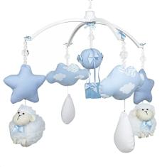 Móbile Musical Carneiro, Nuvens e Balão Azul