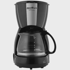Cafeteira Elétrica Britânia 600ml Preta Inox CP15 – 220 Volts