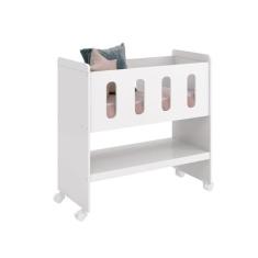 Mini Berço 3 em 1 Zain/Moisés Branco Brilho - Reller
