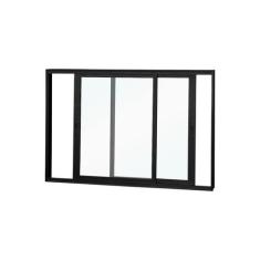 Janela de Correr Abertura Dupla Premium 2 Folhas Vidro Liso 100x120cm 