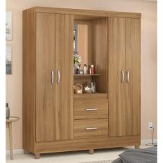 Guarda Roupa Roupeiro Solteiro 42220 04 Portas 02 Gavetas Lord Amendola Touch Demóbile 