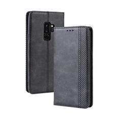 Capa para Samsung Galaxy S9 Plus, capa flip carteira de couro para Samsung Galaxy S9 Plus, capa magnética retrô para celular, capa carteira com compartimentos para cartão