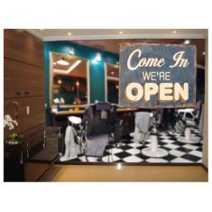 Papel De Parede Barbearia Retrô 3D Brb08 - Você Decora