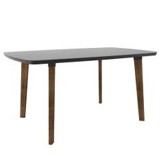 Mesa de jantar jade 6 lugares black com vidro - rv móveis - RV MÓVEIS 