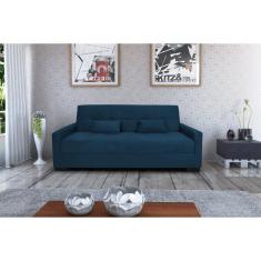 Sofá Cama Lavinia Suede Azul B254 - Matrix