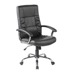 Cadeira de Escritório Presidente Giratória Office Plus Preta - Mobly