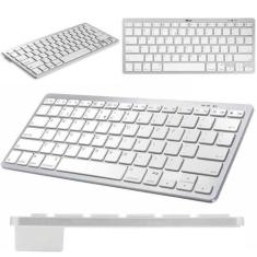 Teclado Bluetooth para Tablet Android e iOS Branco/Prata - Global Case