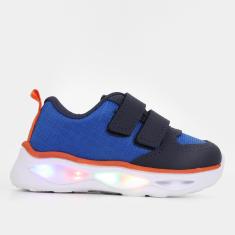 Tênis Bebê Molekinho Com Pisca Tiras Menino-Masculino