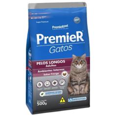 Ração Premier Gatos Ambientes Internos Pelos Longos Adultos Frango